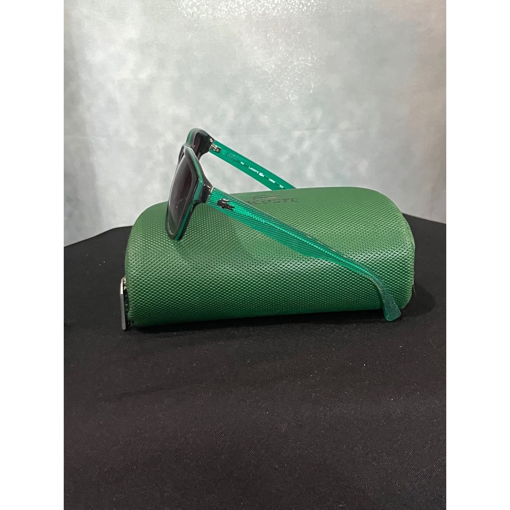 Lacoste L683S 220 Rectangle Sunglasses Green Black Two-Tone with Case - Picture 3 of 7